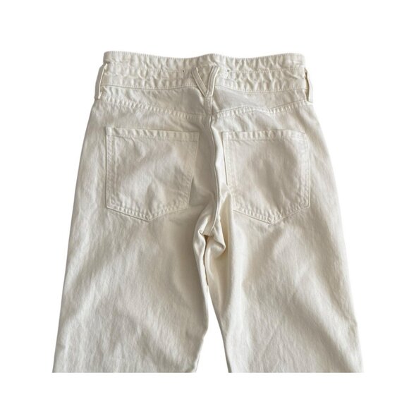 VERONICA BEARD Women's Sz 24 Blake Classic High Rise Straight Jeans in Ecru - Picture 9 of 10